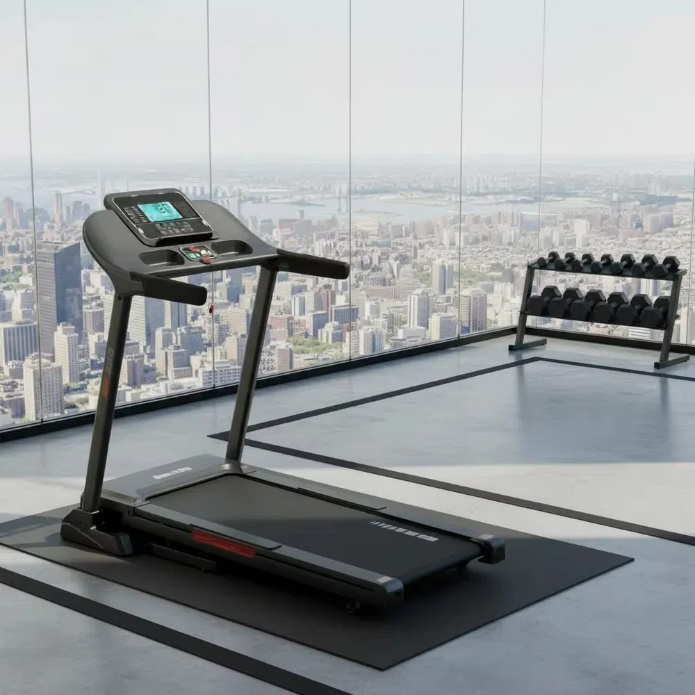 Adjustable Speed Mt296 ABS Material Electric Sports Treadmill for Home Workout