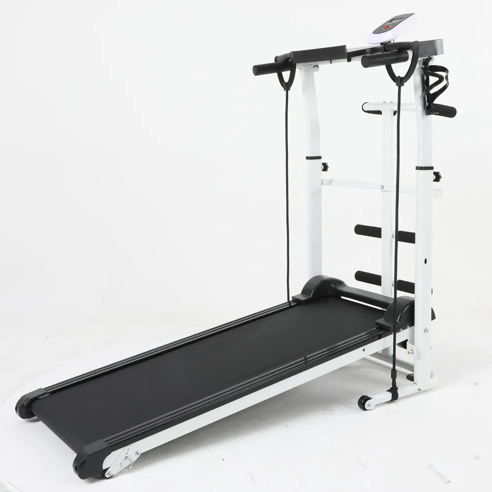 Compact Foldable Home Gym Manual Treadmill with LCD Display