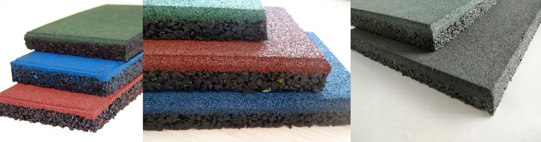 Playground rubber floor tile