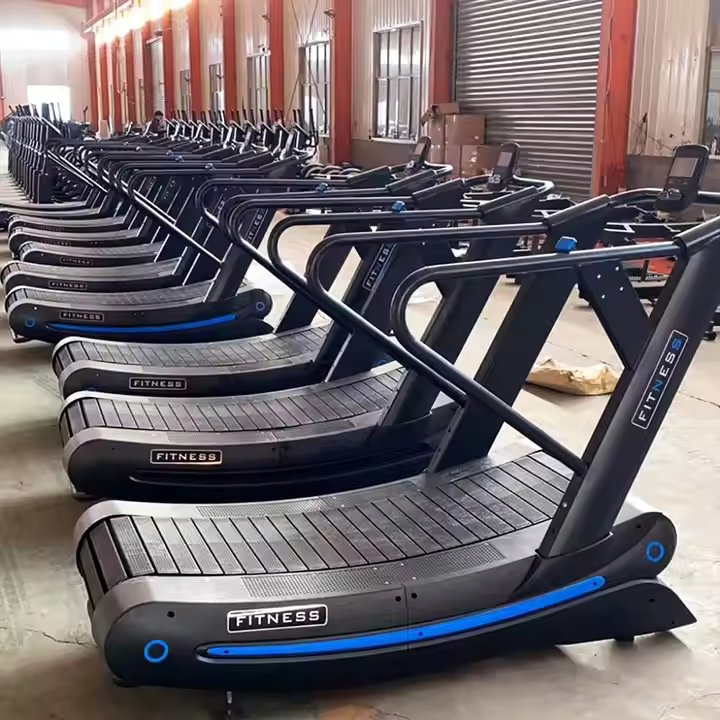Manual Walking Nylon Belt Self Propelled Curved Treadmill Machine for Bodybuilding