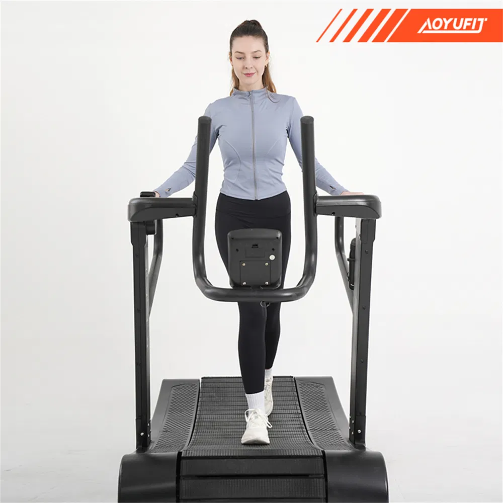 Body Building Non-Motorized Fold Running Machine Gym Equipment Commercial Manual Curved Treadmill