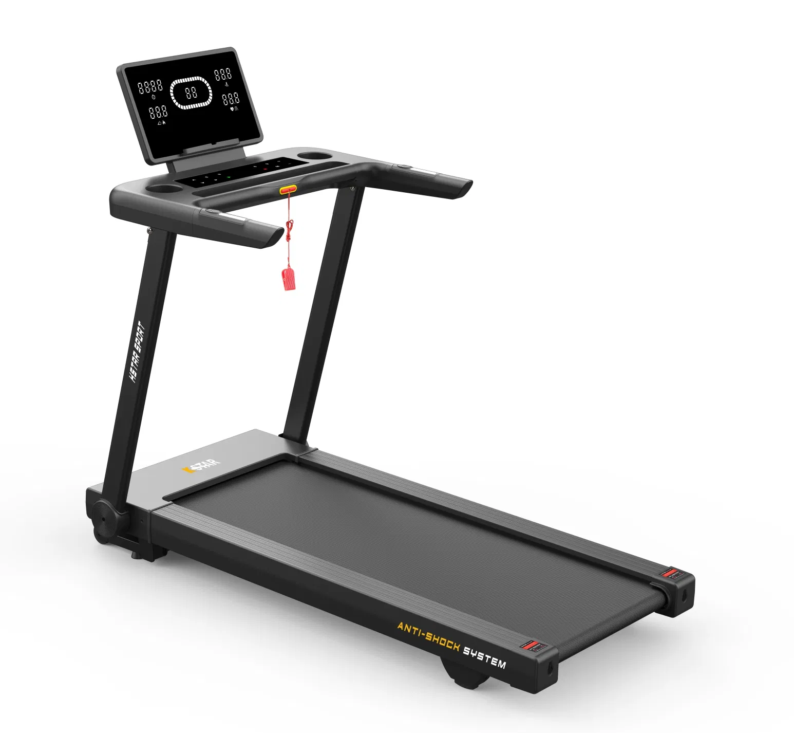 Foldable Home Fitness Equipment Auto Incline LED Display Electric Treadmill