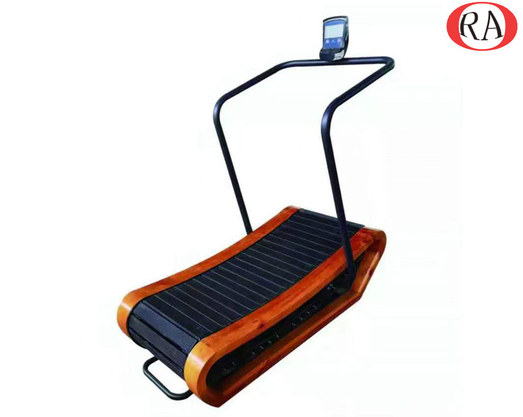 Home Gym Mechanical Non Motorized Motor Zero Anti Gravity Free Wooden Curved Manual/Non Power Treadmill Running Self-Generating Treadmill