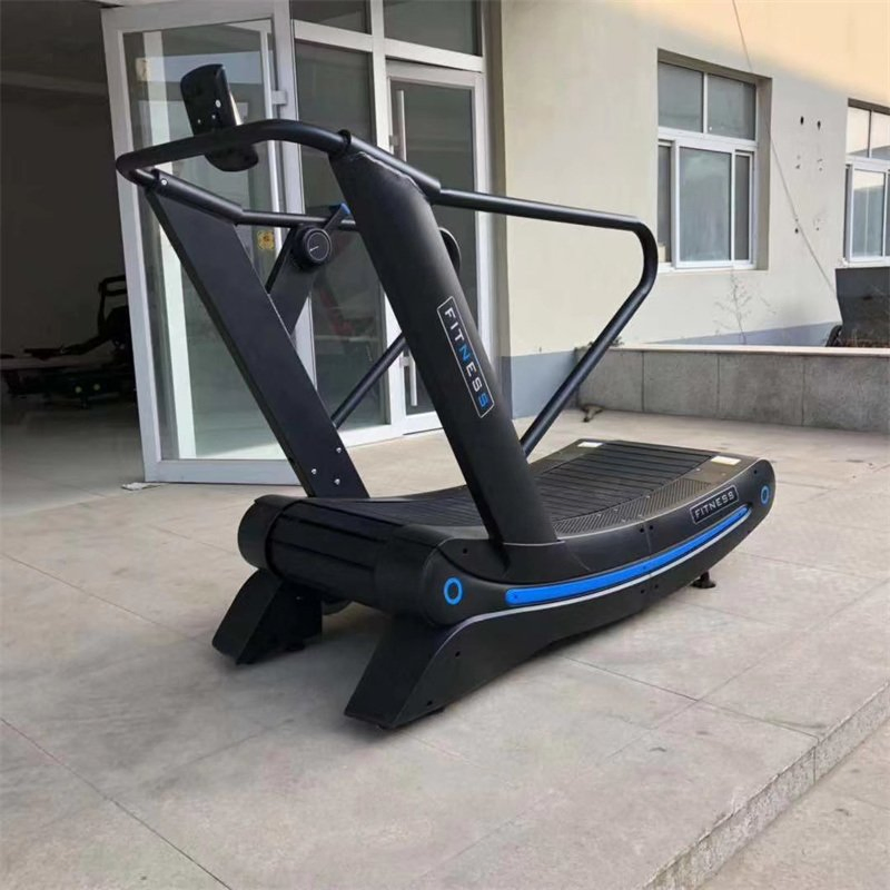 New Design Air Runner Running Machine Manual Mechanical Aluminium Belt Curved Treadmill