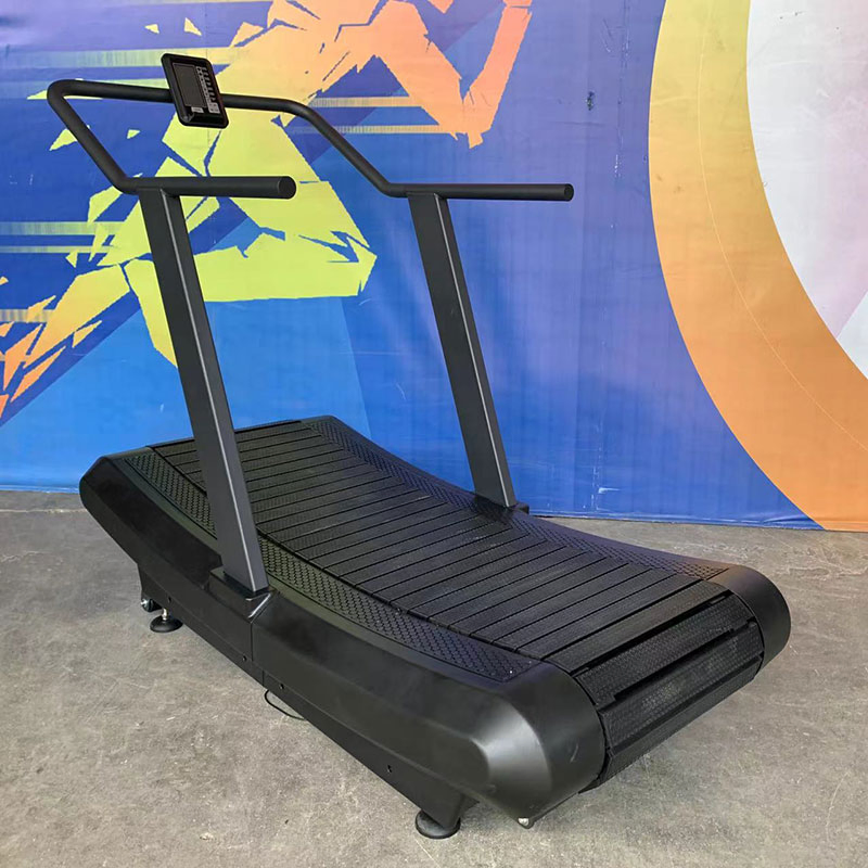 Commercial Non-Motorized Curved Manual Treadmill Mechanical