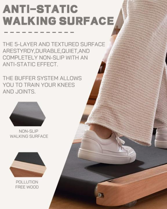 Wood Electric Remote Control Walking Jogging Machine Quiet Motor Treadmill