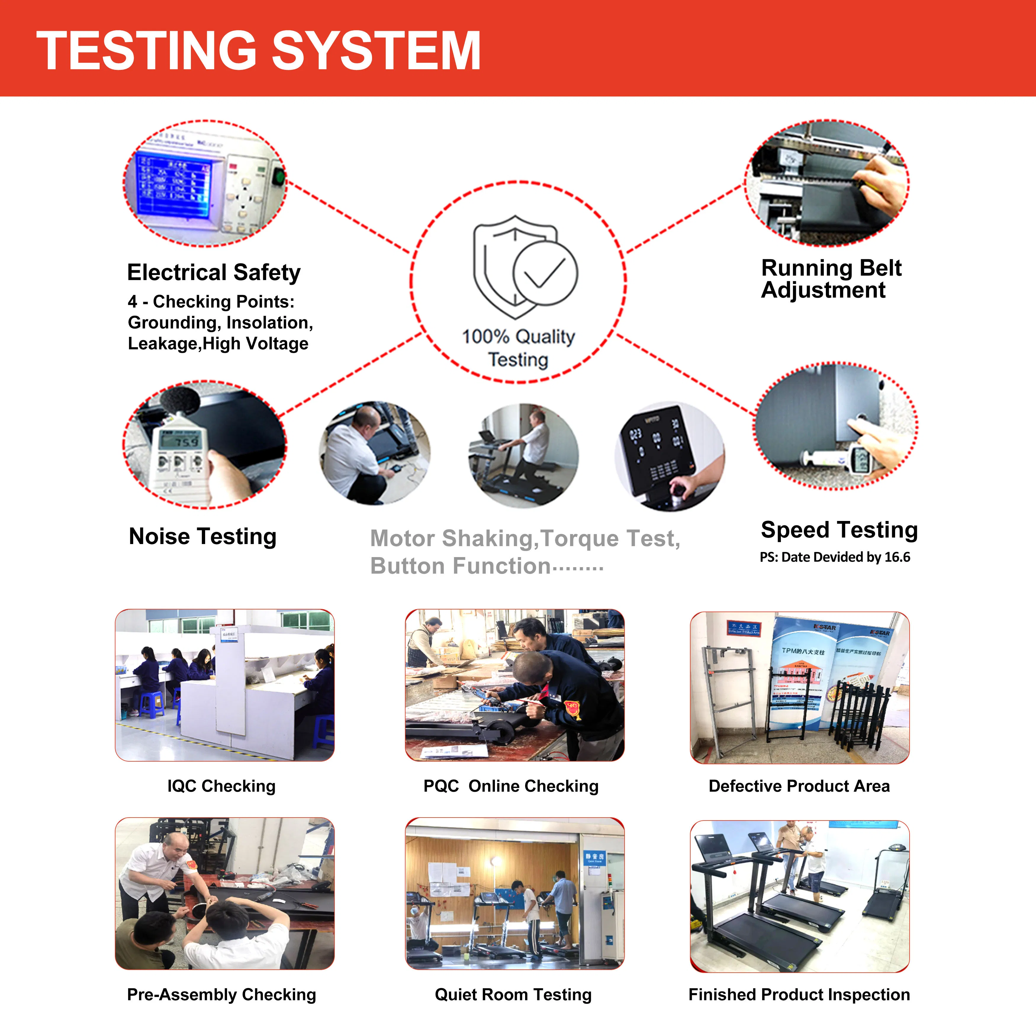 Kstar Gym Exercise Running Equipment Folding Motor DC 1.25HP LED Display Treadmill with Shock Absorption Cushion
