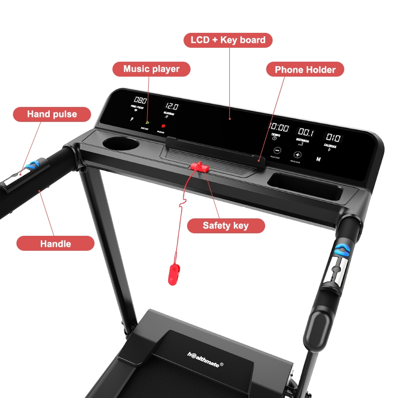 Hsm with Manual Incline Function Durable Home Use Motorized Treadmill