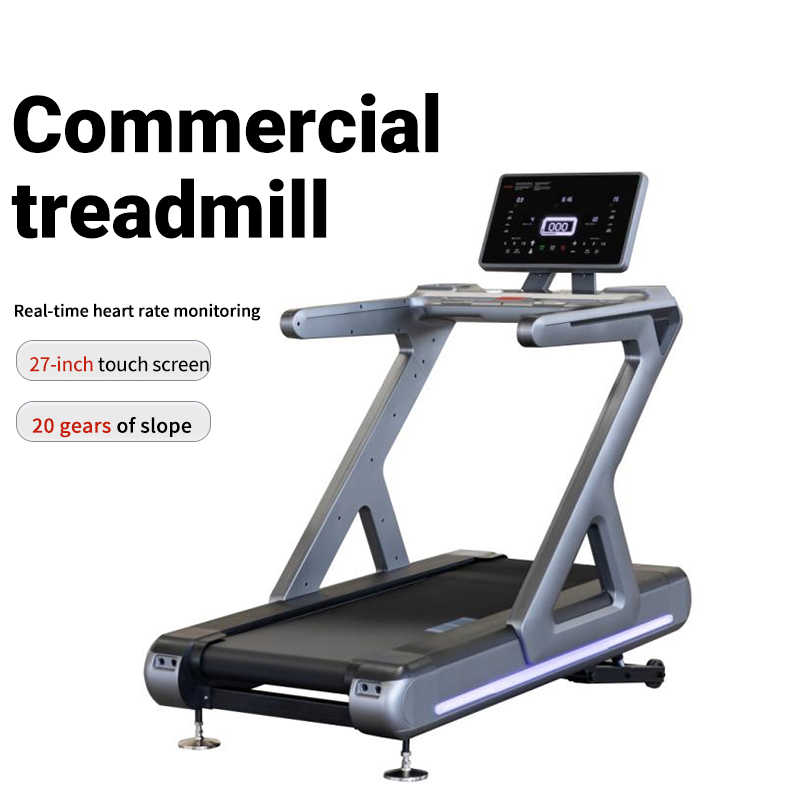 Professional Commercial Motorized Treadmill High Weight Capacity Silent Operation for Indoor Gym Use