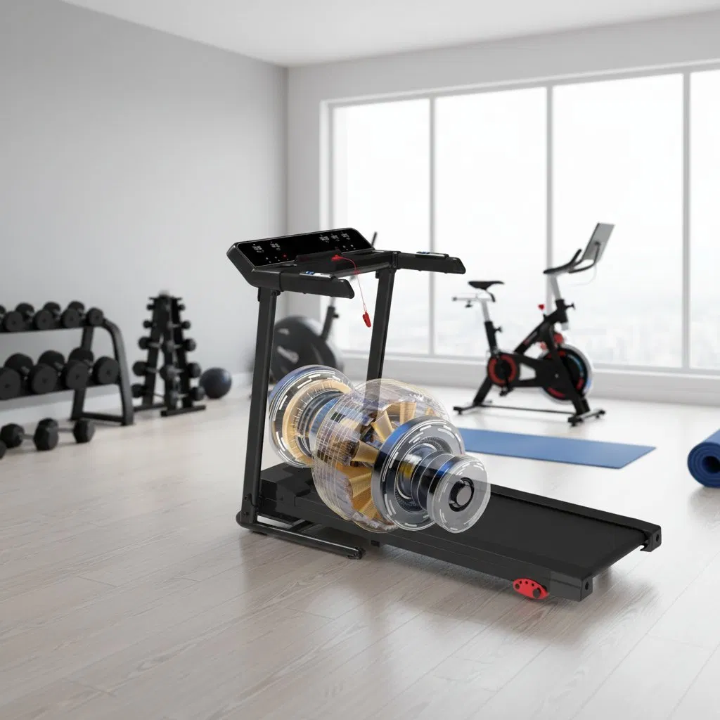 Hsm Motorized Treadmill with Transport Wheels with Manual Incline