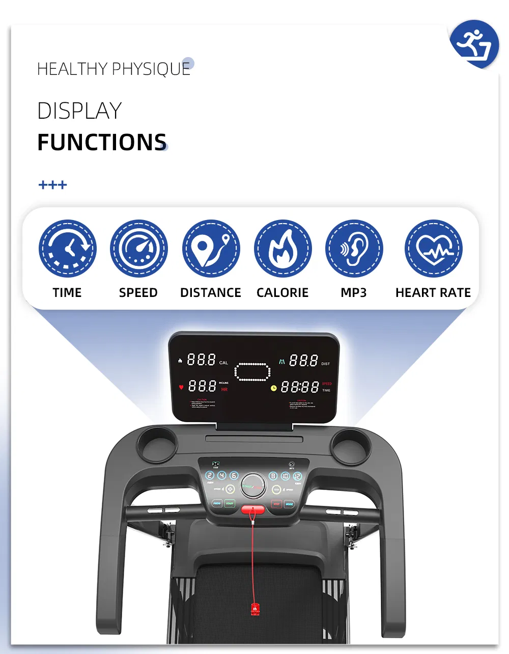 Folding Electric Treadmill Main View