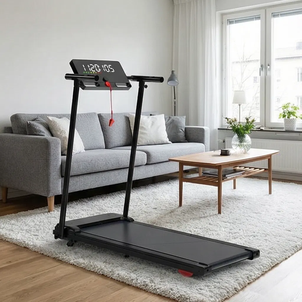 Home Gym Electric Treadmill with Foldable Design and Speed Control