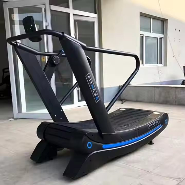 Manual Walking Nylon Belt Self Propelled Curved Treadmill Machine for Bodybuilding