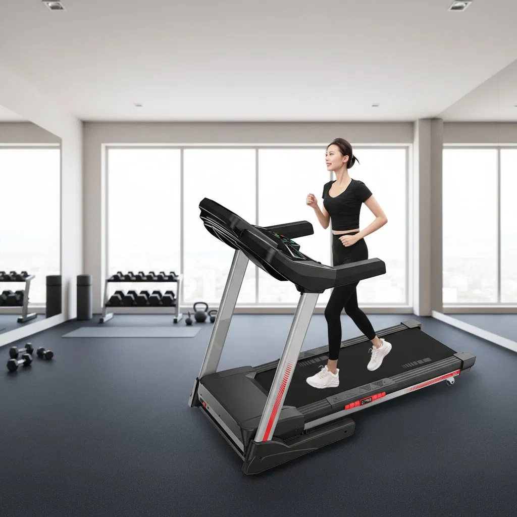 Healthmate New Design with Hydraulic Cylinder Household Fashion Treadmill