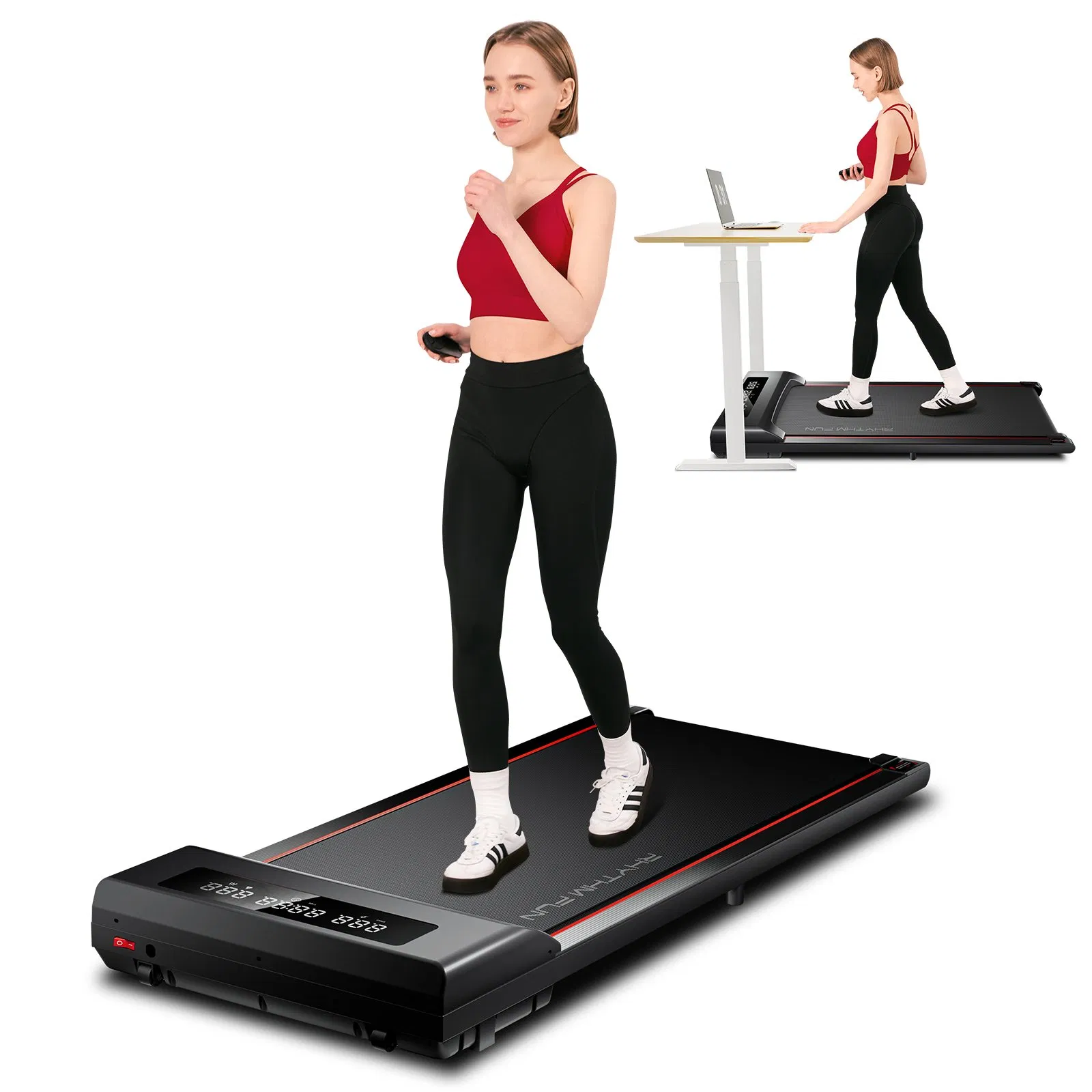 Ypoo Mini Electric Treadmill Home Fitness Walking Pad Under Desk Treadmill with Ypoofit APP Walkingpad