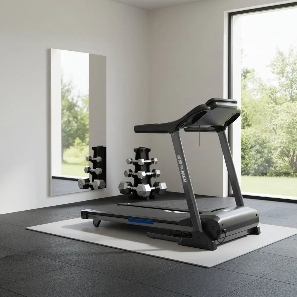 Hsm Customized Home Fitness Equipment LCD Screen Silent Running Machine Treadmill