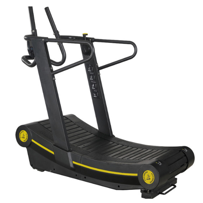 China Factory Commerical Fitness Equipment High Quality Unpowered Treadmills Non-Motorised Running Machine Gym Equipment Professional Curved Manual Treadmill