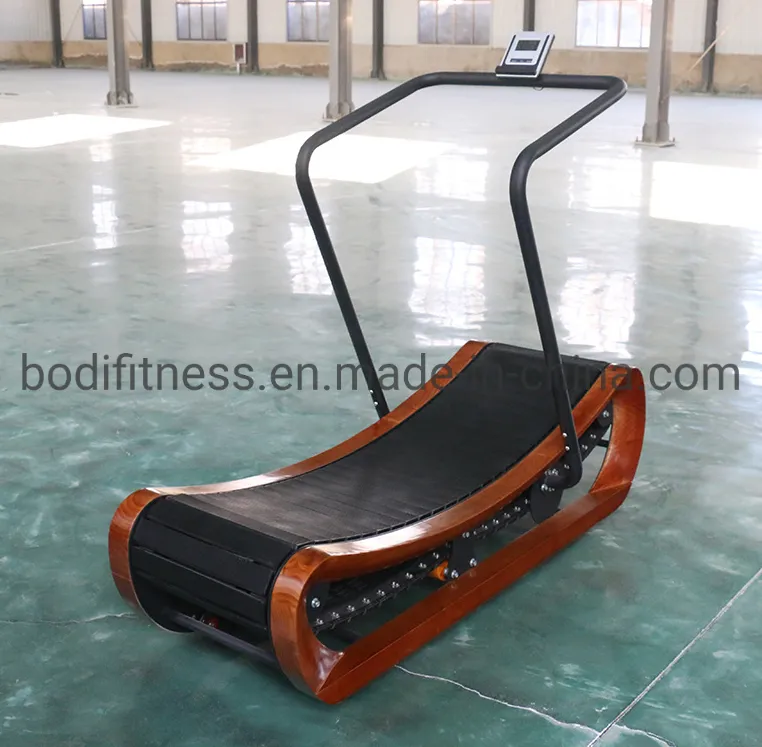 Wooden Manual Curved Treadmill 4