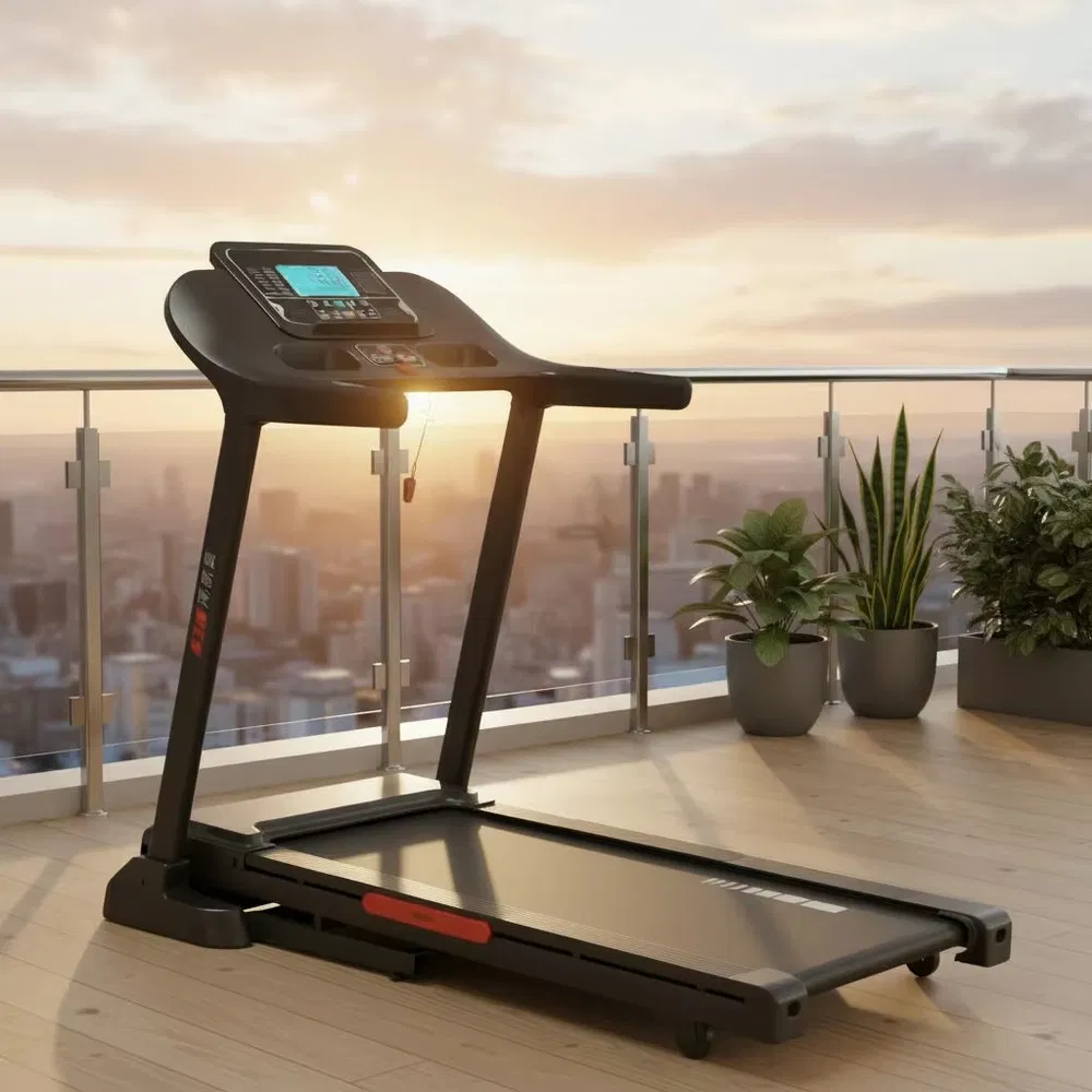 Adjustable Speed Mt296 ABS Material Electric Sports Treadmill for Home Workout