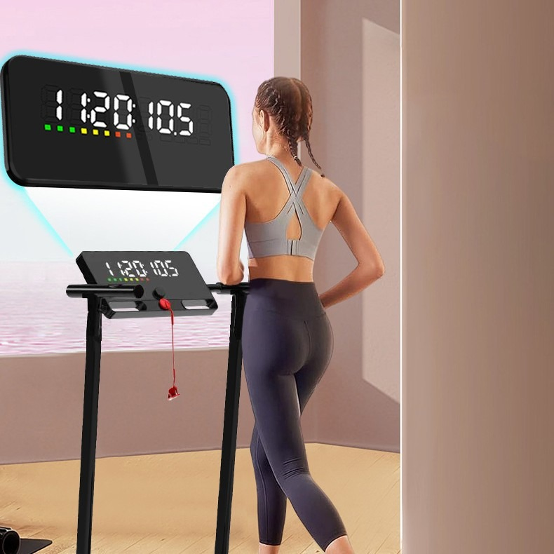 Home Gym Electric Treadmill with Foldable Design and Speed Control