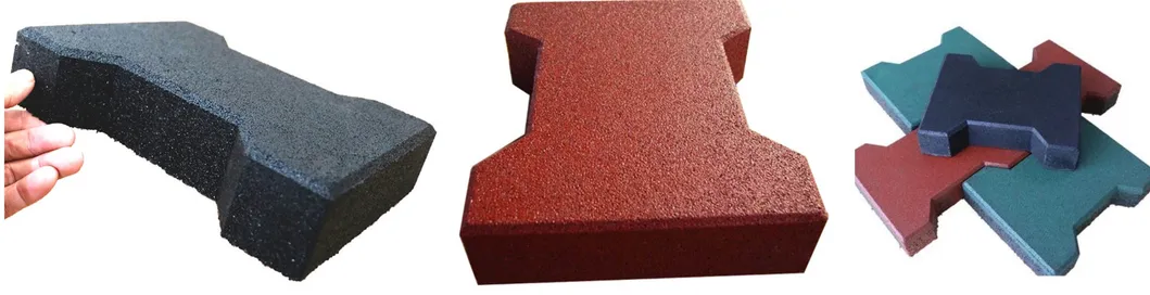 Rubber paver floor tile