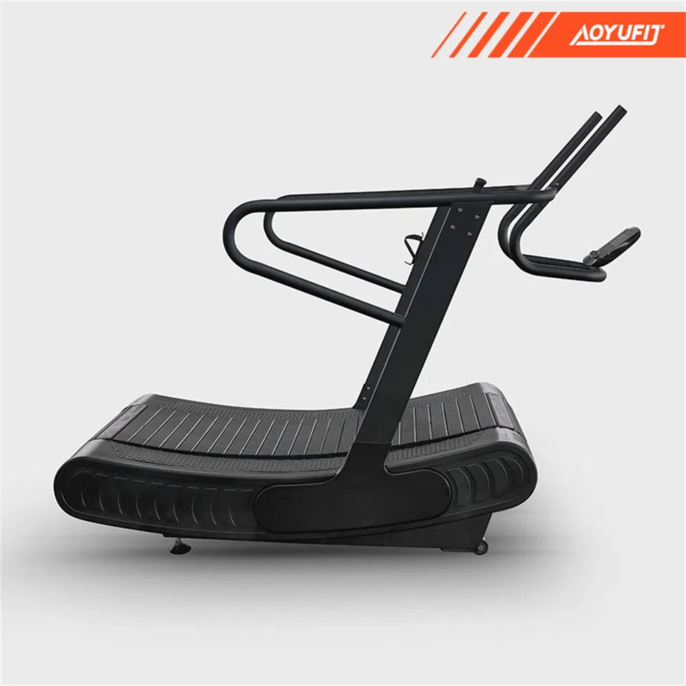 Body Building Non-Motorized Fold Running Machine Gym Equipment Commercial Manual Curved Treadmill