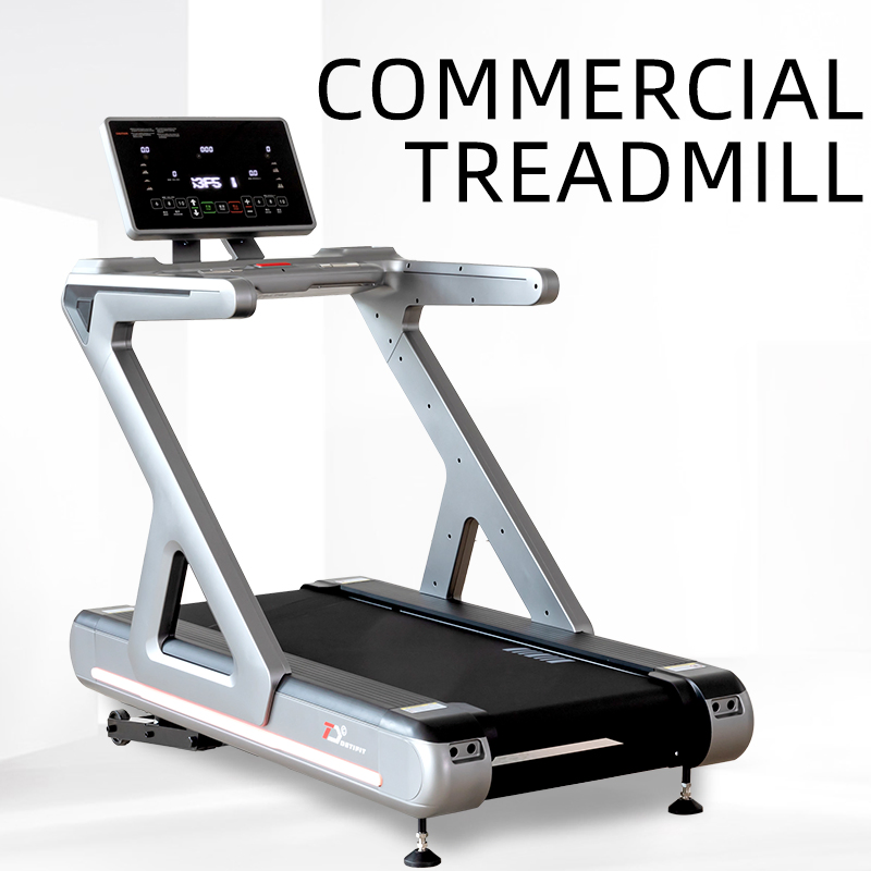 Commercial Motorized Treadmill Silent Motor High Weight Capacity Gym Fitness Treadmill