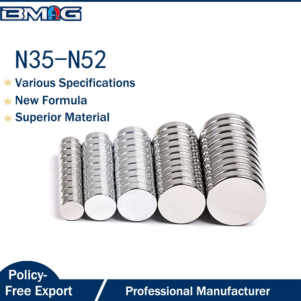 Supplier Custom Powerful Neodymium Magnet N35-N52 Rare Earth Disc Magnet Round Permanent Magnets