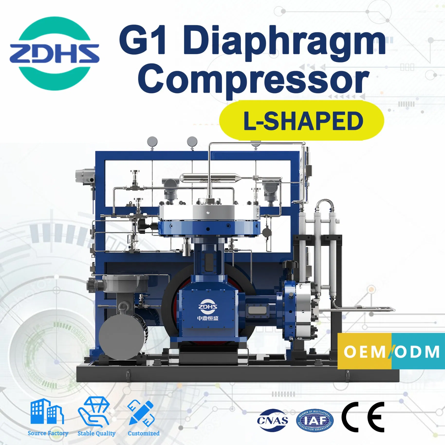 Hot Sale Portable Leakage Free Laboratory High Purity Rare Gas Helium Compressor Gl1