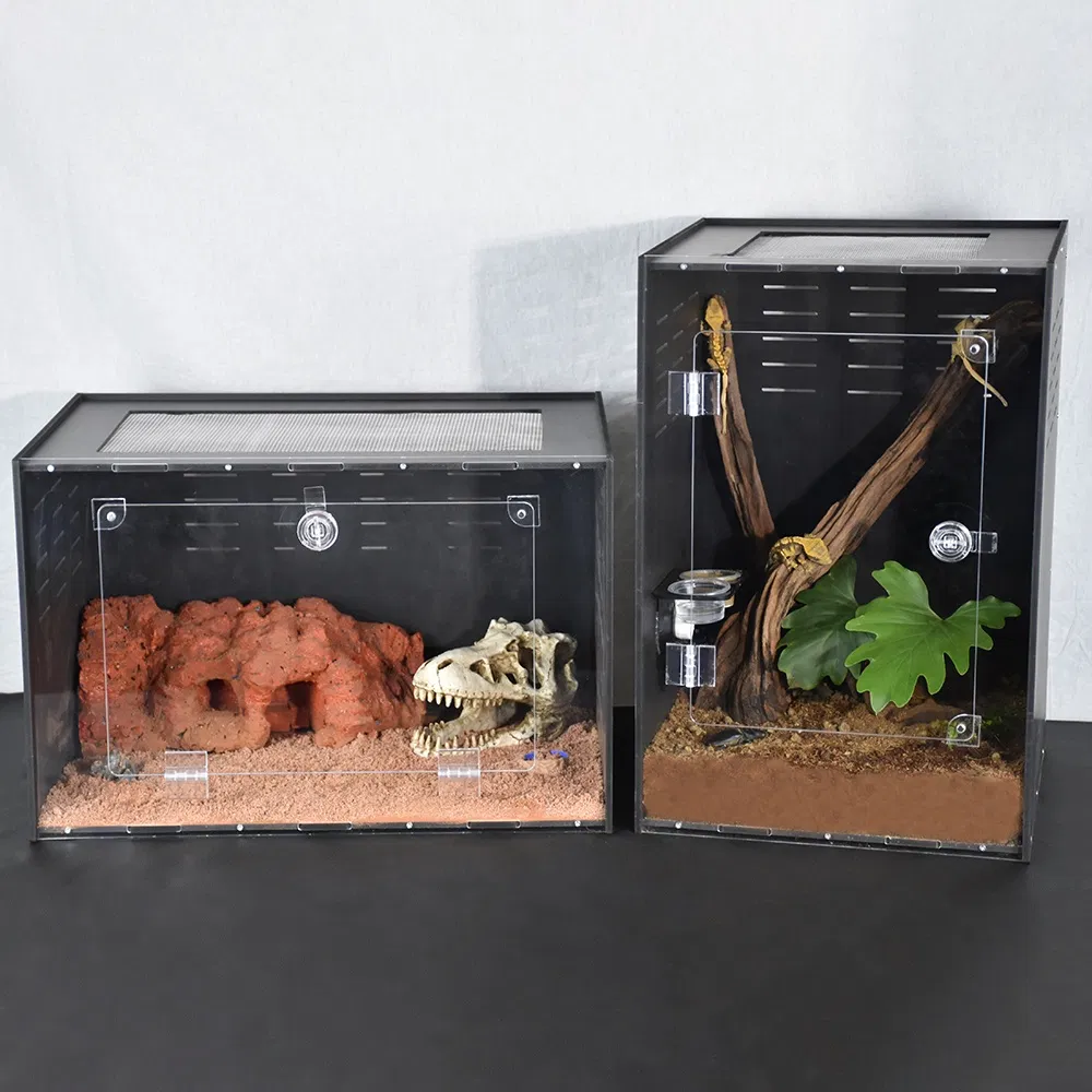 Classic Style PVC Acrylic Reptile Enclosure Breeding Box Terrarium Cage Insect Frog Spider Geckos Pet Cage