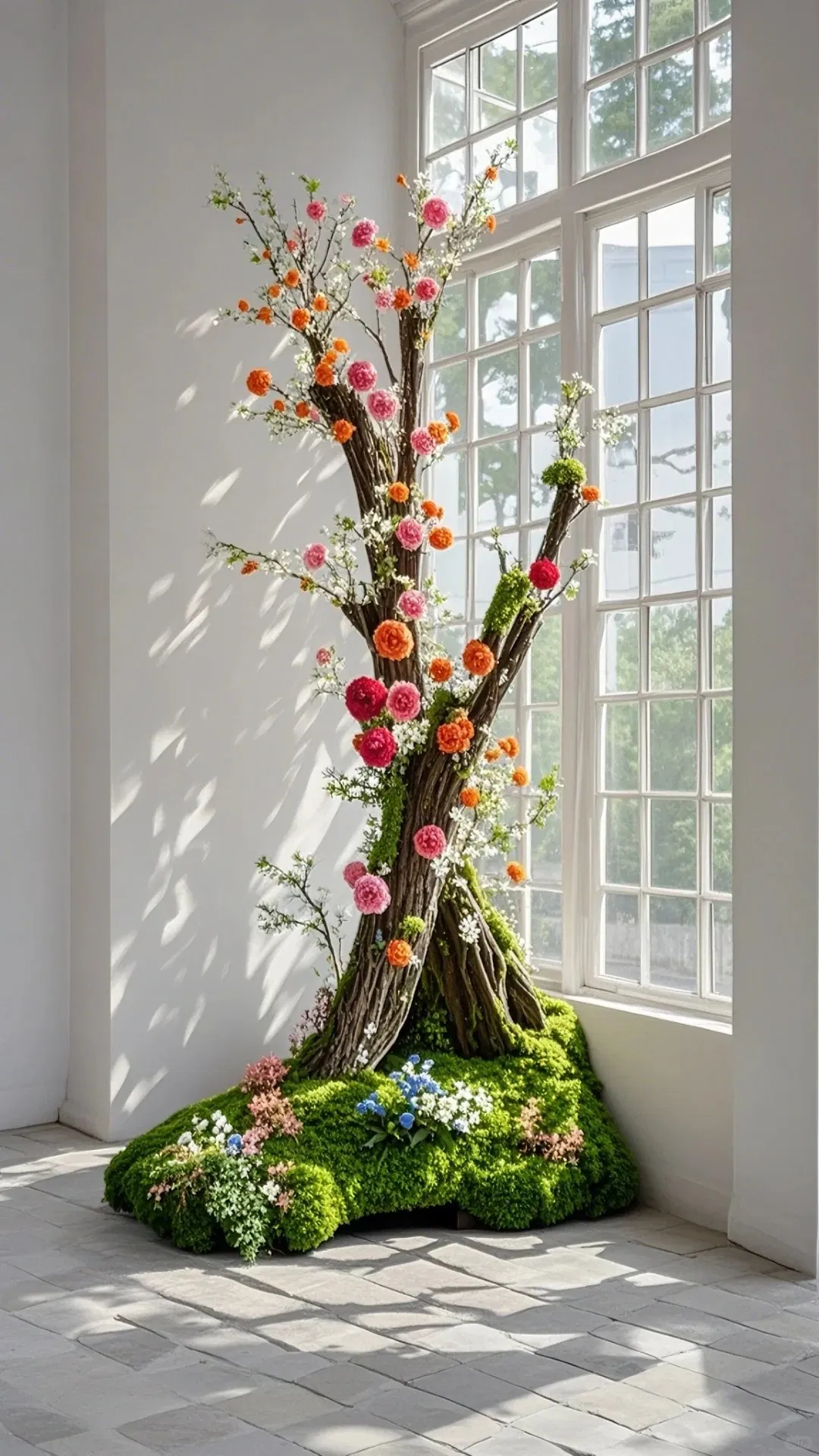 Verdant Revival: Artificial Greenery Art Installation Artificial Greenery