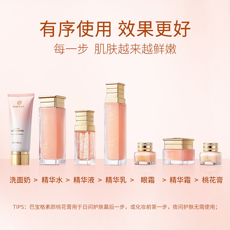 Private Label Natural Plant Extracts Hydrating Peach Blossom Repair Skin Care Kit Brighten Rose Korean Skin Care Set