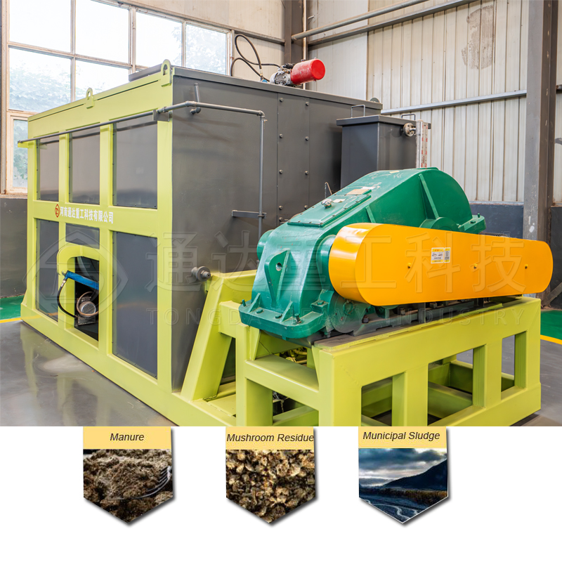 Animal Manure Composting Organic Compost Machine Horizontal Fermentation Tank