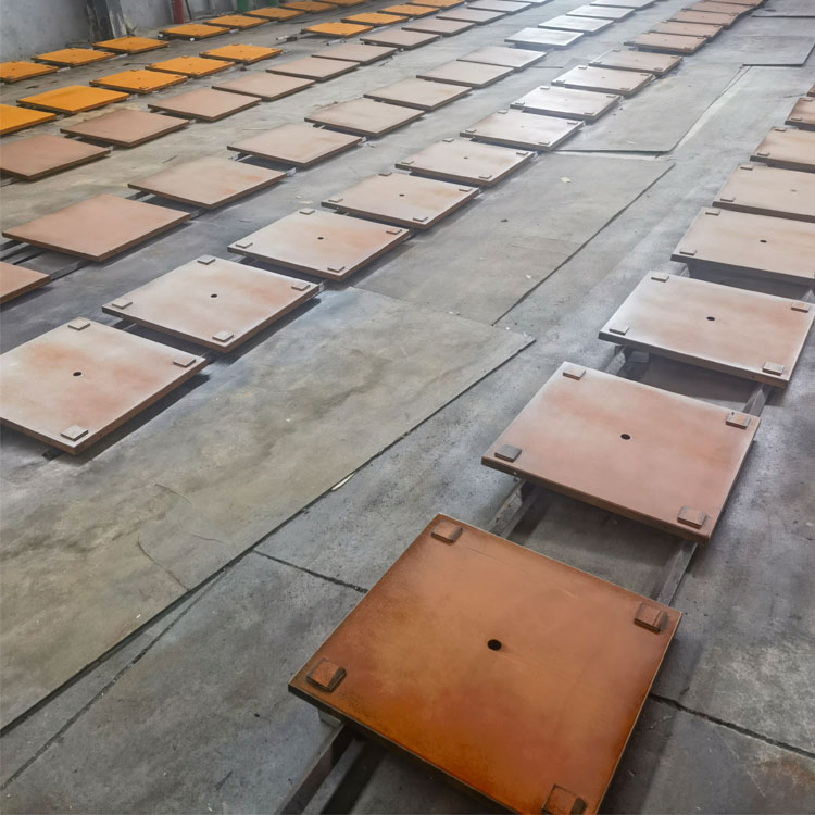 Modern Style Outdoor Large Cylindrical Corten Steel Plant Pot with Drainage Hole