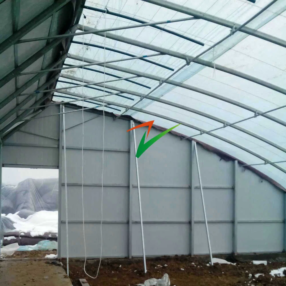 Single Span Film Solar Greenhouse Air Wall Greenhouse with Intelligent/Shading/Irrigation System for Plant Heat Preservation and Shading