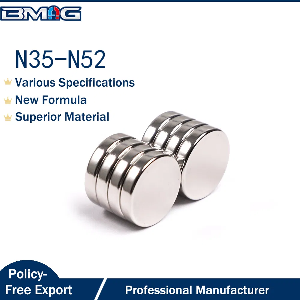 Supplier Custom Powerful Neodymium Magnet N35-N52 Rare Earth Disc Magnet Round Permanent Magnets