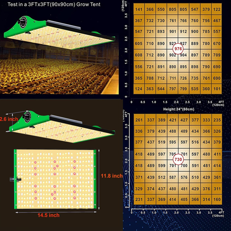 Tp Panel 100W 120W Full Spectrum Indoor Phyto Lamp Samsung Quantum Board LED Grow Light for Seedling Veg Bloom Plant Tent Growth