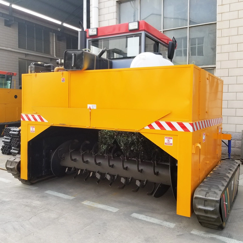 Automatic Fertilizer Chicken Manure Compost Equipment Crawler Type Compost Turner Machine