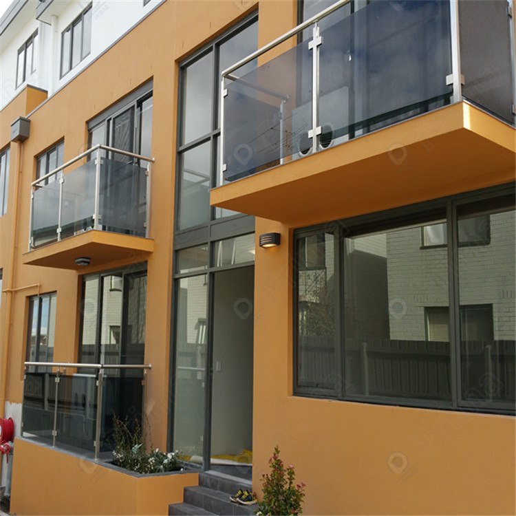 Modern Rooftop Staircase Balcony Glass Railing for Urban Living Spaces