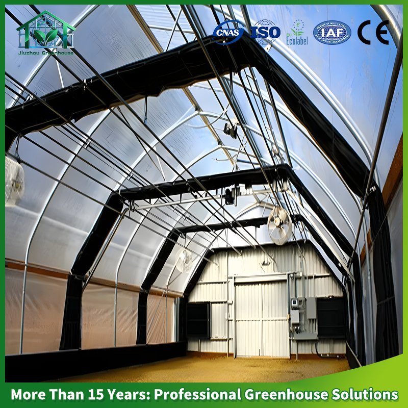 Light Deprivation Glass Greenhouse for Medicinal Plants, Herbs &amp; Hemp