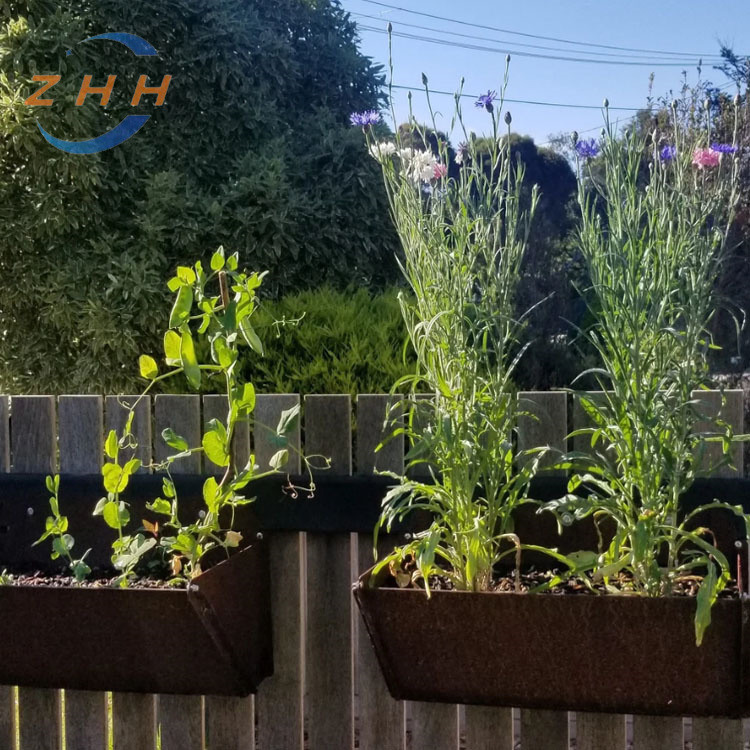 Warm and Comfortable Corten Steel Planter with Adjustable Drainage Holes