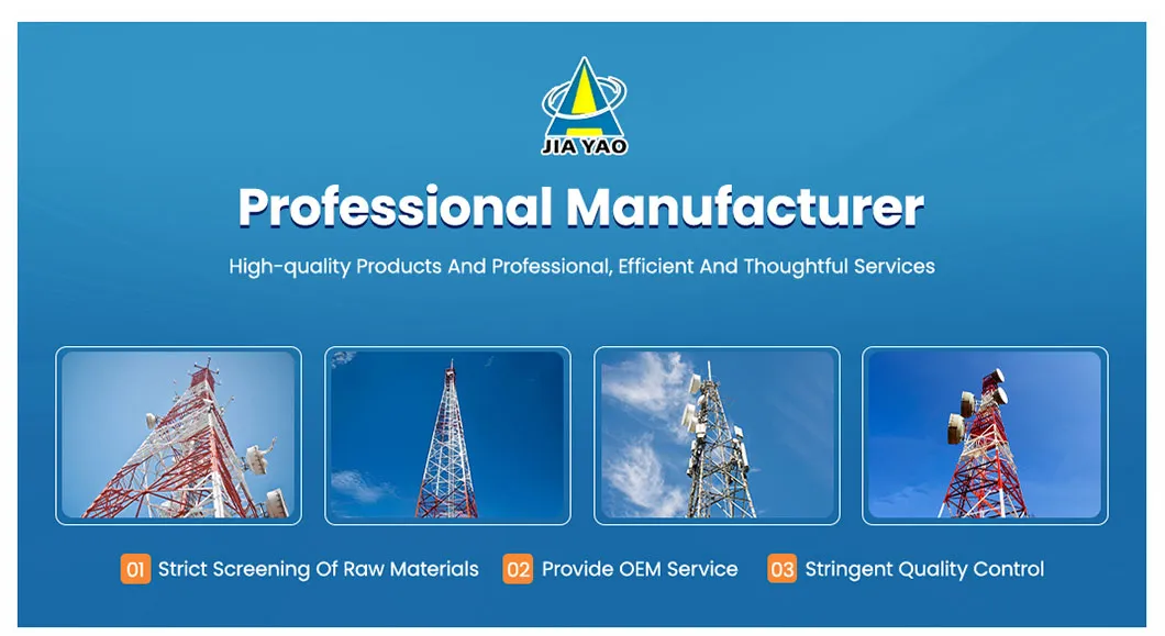 Lightweight Four Legged Angle Telecommunication Steel Tower