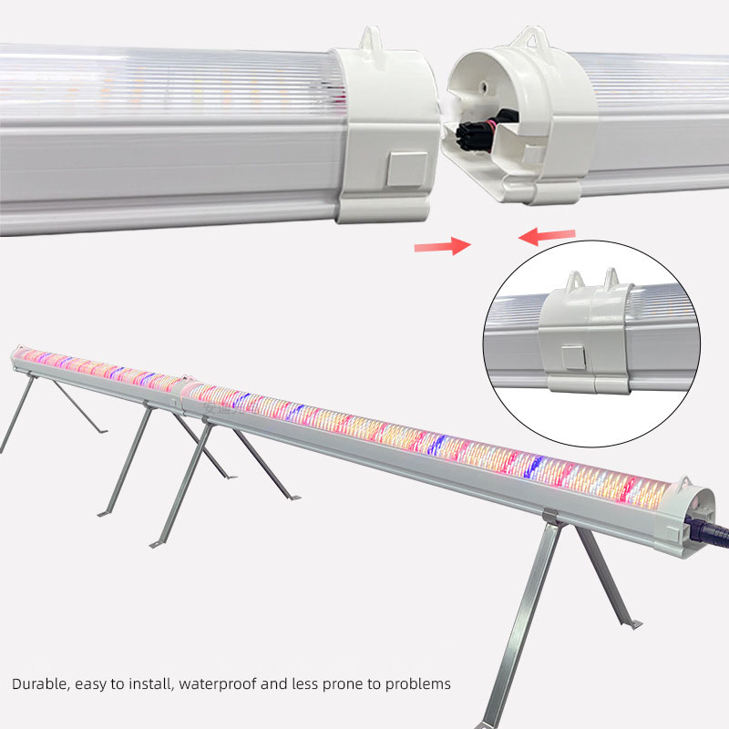 Tp Plant Growth Light Tube Leaf Vegetable Plant Fill Light Tube T8 Integrated LED Light Full Spectrum T8 Waterproof Tube