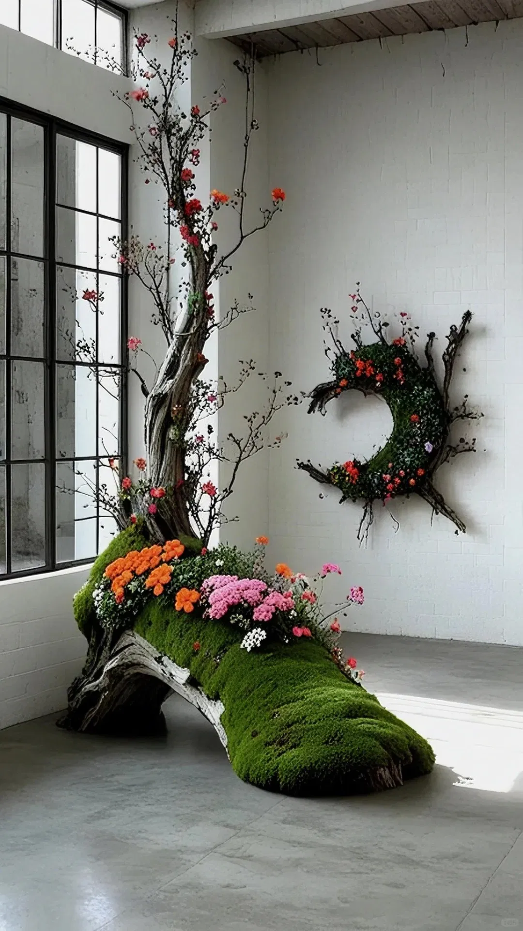 Verdant Revival: Artificial Greenery Art Installation Artificial Greenery