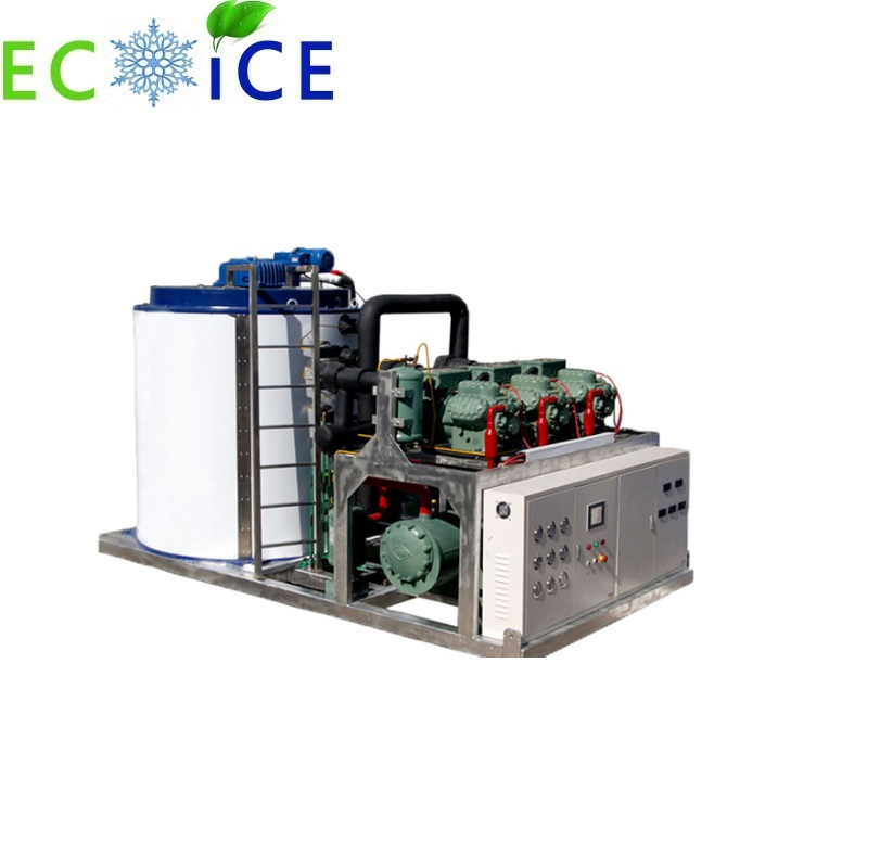 Industrial 5ton Ice Making Machine for Fish Processing Plant 10ton Fish Cooling Preservation Flake Ice Machine