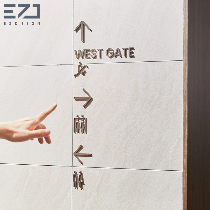 Indoor/Outdoor Guest Way Finding Signage System Graphic Design for Construction Project