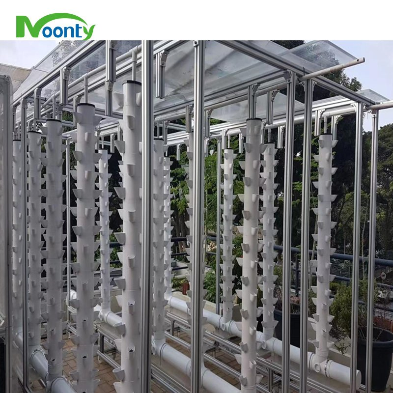 Rooftop Vertical Tower Grow for Microgreens/Lettuce/Butterhead/Sweet Basil Cultivation Urban Farming Hydroponics System