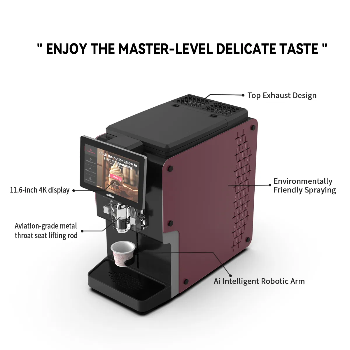 Bamboo Charcoal Air-Filtering Ice Cream Machine for Urban Rooftop Farm