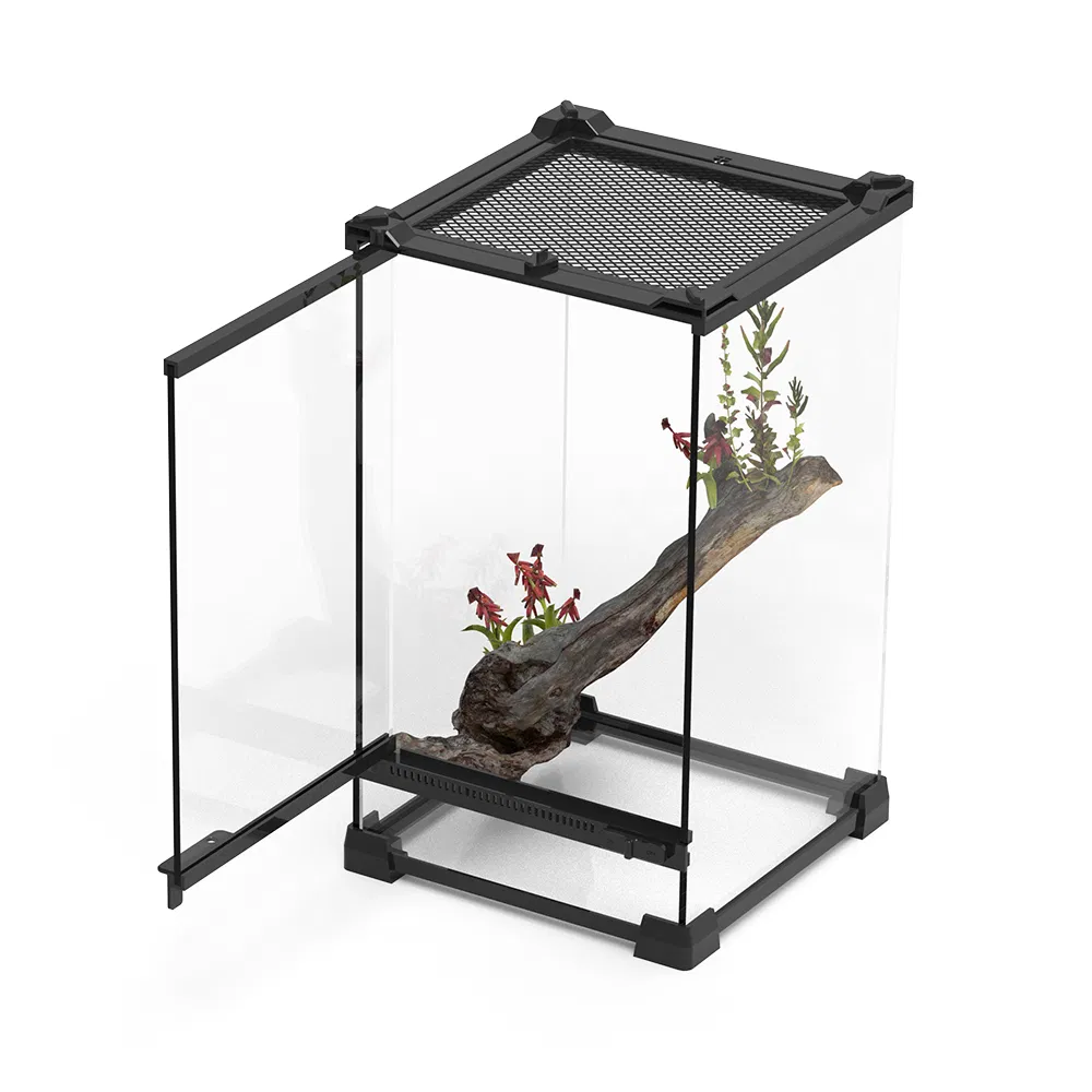 Double Door Rainforest Tank Glass Terrarium for Reptiles Snakes
