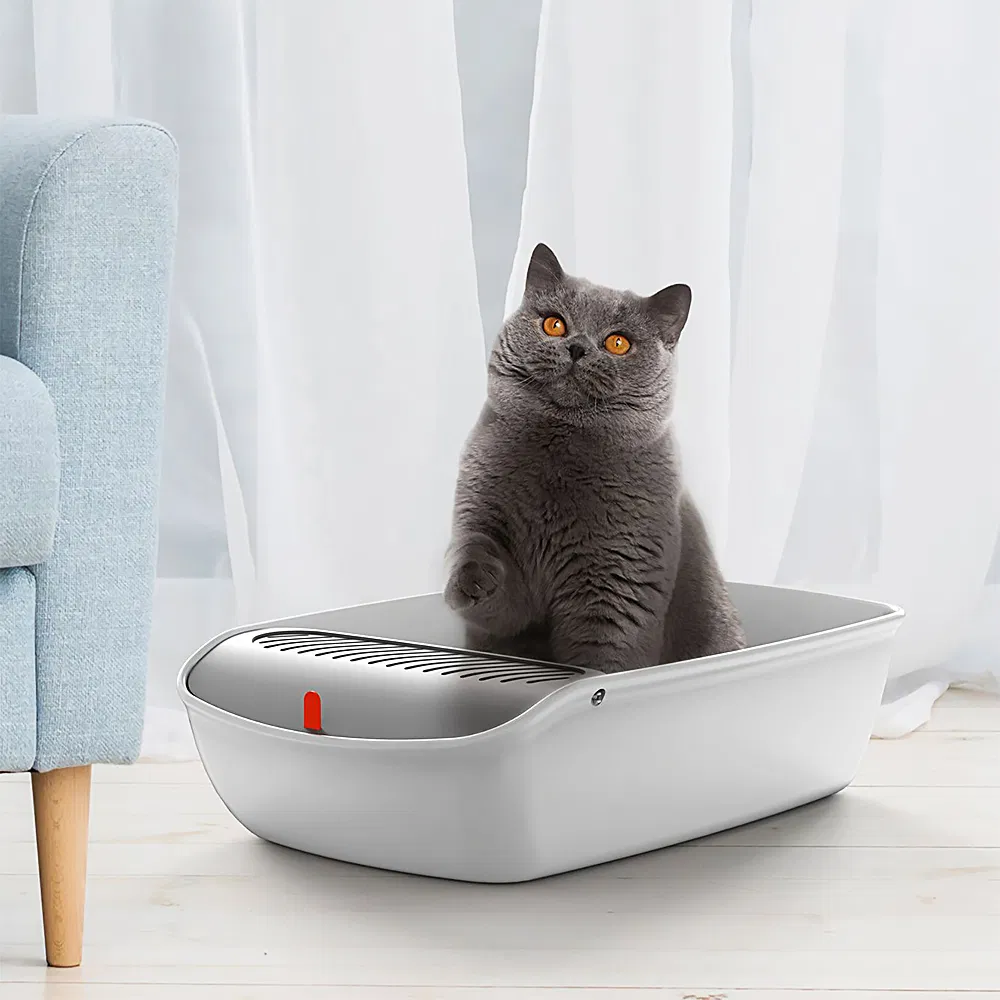 Pet Safe Non-Stick Coating Kitty Litter Box for Easy Cleaning of Cat